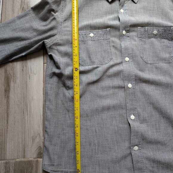 Old Navy Shirt, Men's Size Large, Brown, Button Down Long Sleeve, Slim Fit - Picture 6 of 6